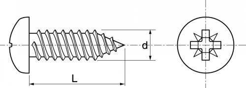 Vis tôle tête cylindrique Pozi