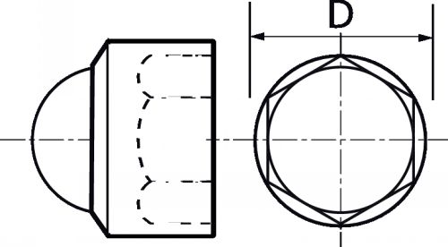 Cache écrou hexagonal blanc