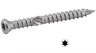 Vis terrasse tête fraisée réduite torx double filet vis bois terrasse tf 6 lobes double filet