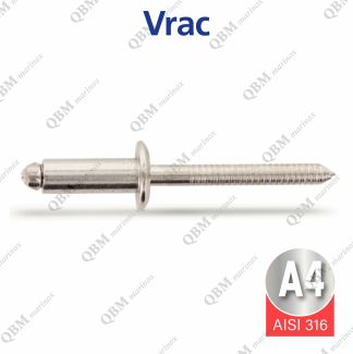 Rivet t&ecirc;te plate tout inox