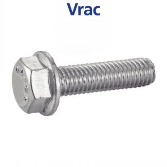 Vis &agrave; m&eacute;taux t&ecirc;te hexagonale &agrave; embase crant&eacute;e