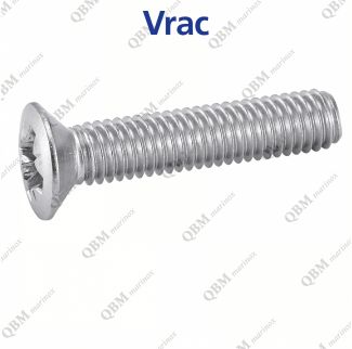 Vis &agrave; m&eacute;taux t&ecirc;te frais&eacute;e bomb&eacute;e Pozidrive