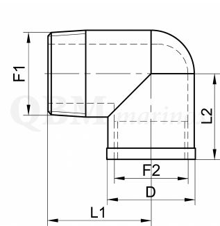 Coude 90&deg; M - F