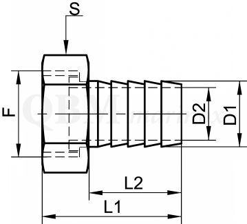 Raccord tuyau filet&eacute; F