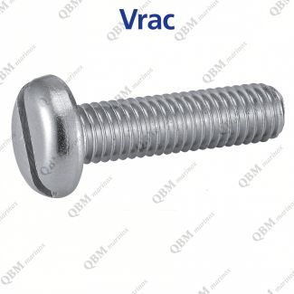 Vis &agrave; m&eacute;taux t&ecirc;te cylindrique large fendue