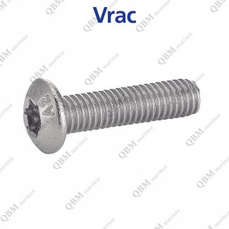 Vis m&eacute;taux t&ecirc;te bomb&eacute;e six lobes