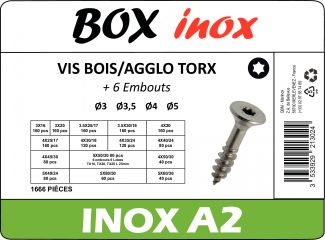 Vis bois/agglo Torx + embout
