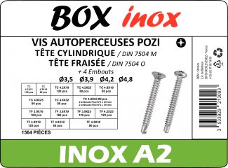 Vis autoperceuse POZI tête cylindrique/tête fraisée + embout