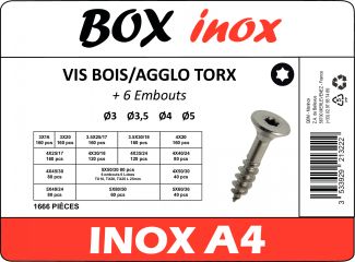 Vis bois/agglo Torx + embout