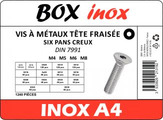 Vis à métaux tête fraisée six pans creux