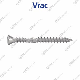 Vis terrasse t&ecirc;te frais&eacute;e bomb&eacute;e Torx double filet