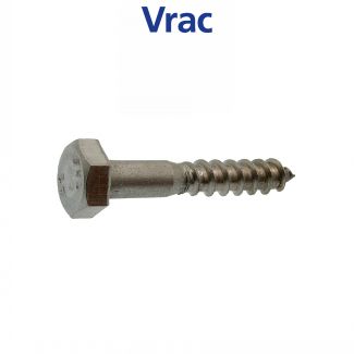 Vis à bois tête hexagonale tirefond