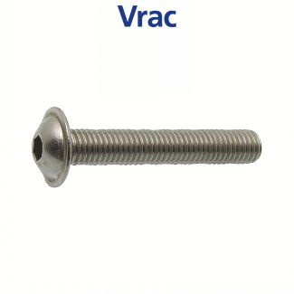 Vis métaux tête bombée six pans creux à embase