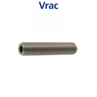 Vis métaux tête six pans creux bout pointeau