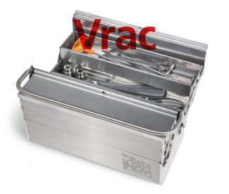 Boîte à outils 5 cases en acier inoxydable AISI 304, vide