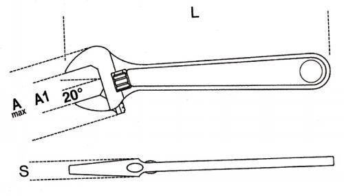 Clé à molette, en acier inoxydable