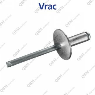 Rivet t&ecirc;te large alu tige acier