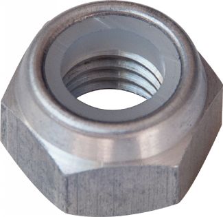 Ecrou frein hexagonal indésserable ecrou frein nylstop aluminium dural brut
