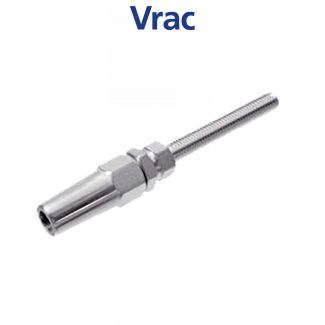 Terminaison filet&eacute;e sertissage manuel pas a gauche