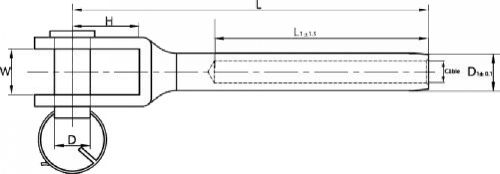 Embout &agrave; chape soud&eacute;e &agrave; sertir petit mod&egrave;le