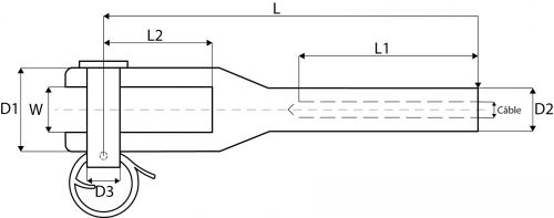 Embout &agrave; sertir &agrave; chape usin&eacute;e petit mod&egrave;le