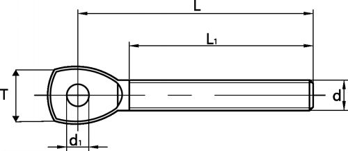 Embout filet&eacute; &agrave; oeil pas &agrave; gauche
