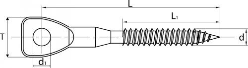 Vis &agrave; oeil filetage bois