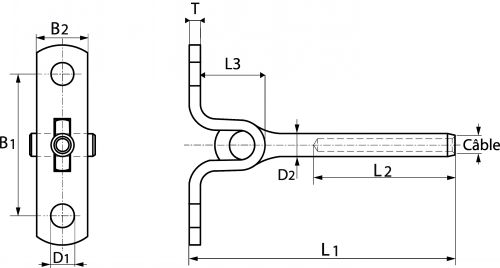 Embout &agrave; sertir mural articul&eacute;