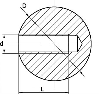 Bille partiellement taraud&eacute;e