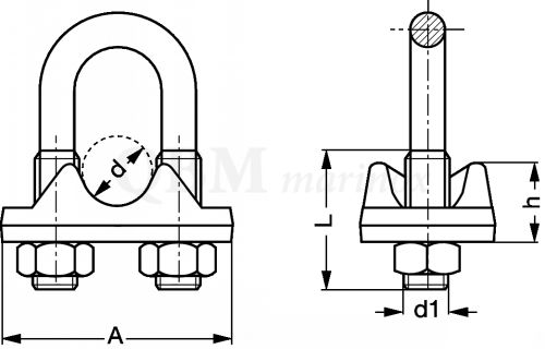 Serre-c&acirc;ble &agrave; &eacute;trier - plan