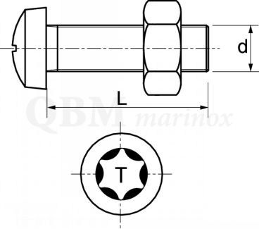 Vis m&eacute;taux t&ecirc;te cylindrique torx