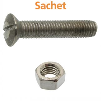 Vis métaux tête fraisée bombée fendue