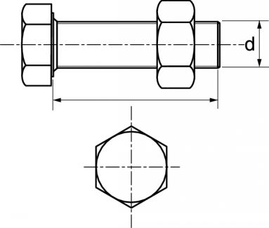 Vis métaux tête hexagonale