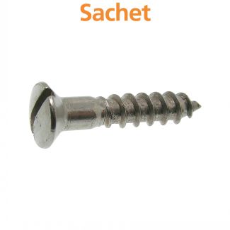 Vis bois tête fraisée bombée fendue