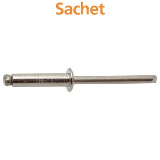 Rivet tête plate tout inox