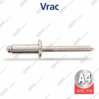 RIVET TÊTE PLATE TOUT INOX
