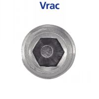 Vis m&eacute;taux t&ecirc;te six pans creux bout plat