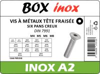 Vis à métaux tête fraisée six pans creux