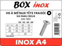 Vis à métaux tête fraisée six pans creux