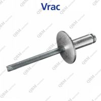 RIVET TÊTE LARGE ALU TIGE ACIER