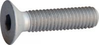 Vis à métaux tête fraisée six pans creux vis métaux tfhc aluminium p60 finition aoi (anodisé incolore)
