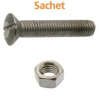 VIS MÉTAUX TÊTE FRAISÉE BOMBÉE FENDUE