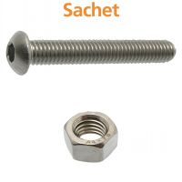 VIS MÉTAUX TÊTE BOMBÉE SIX PANS CREUX