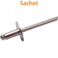 RIVET TÊTE LARGE ALU TIGE ACIER