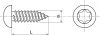 Vis tôle tête cylindrique Torx