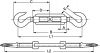 Tendeur crochet-crochet - plan