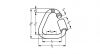 Maillon rapide triangulaire - plan